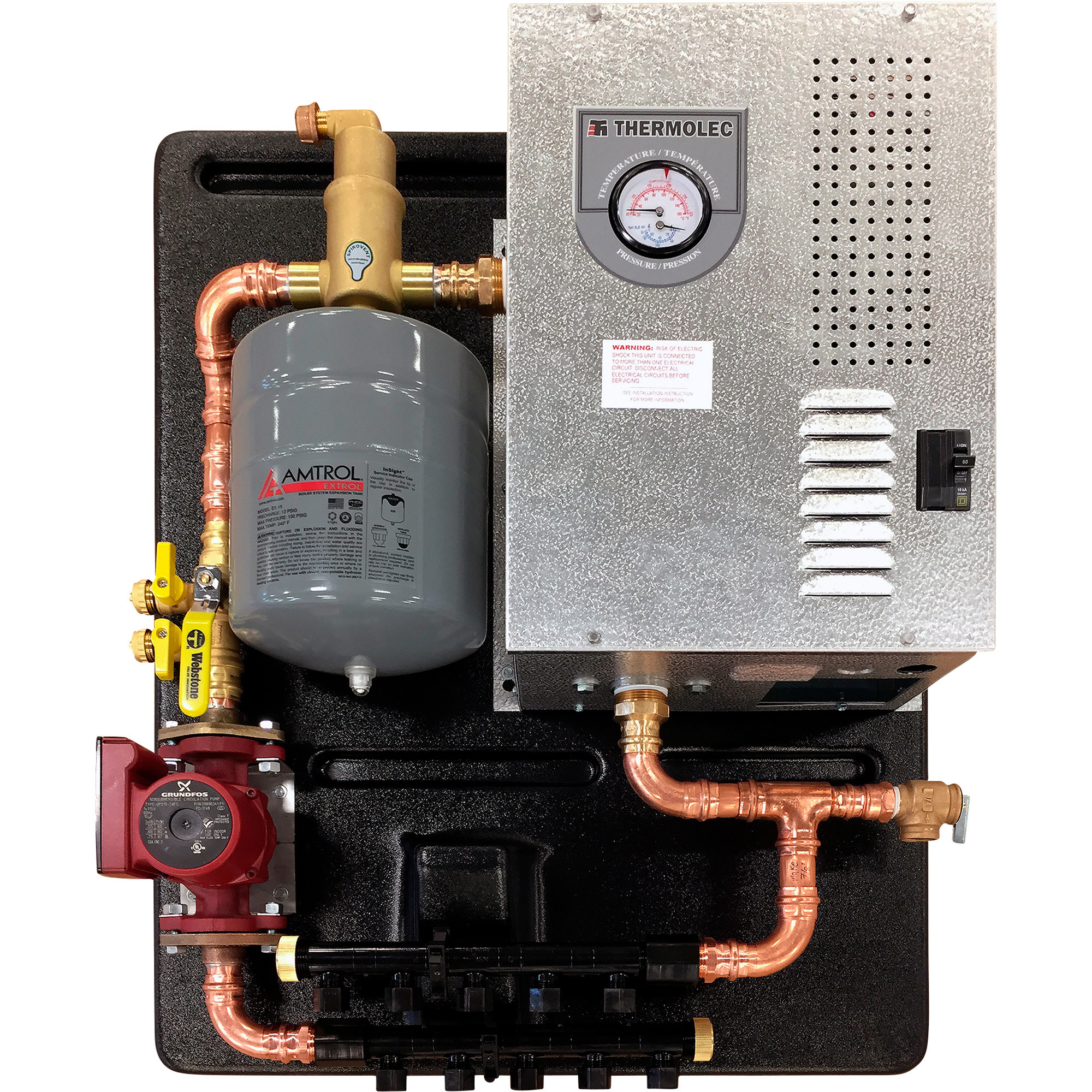 RMS Fully Modulating Boiler with Outdoor Reset Radiant Made Simple Pre-Plumbed Panels, 37,532 BTU, 11 kW, Model# RMS-11-AA